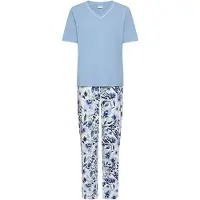LASCANA Pyjama sininen / laivastonsininen / taivaansininen / valkoinen