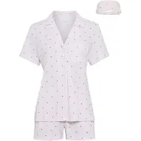 Vivance Pyjamashortsit vaalea pinkki / punainen / valkoinen