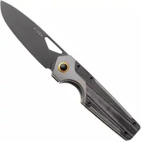 Kizer Cutlery Serpentine KI3759FDA2 Matte DLC Elmax, Titanium &amp; Micarta Inlays, pocket knife, Jonathan Styles design