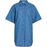 Vila Viluna 3/4 Denim Shirt Dress - Blue - 38