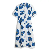Tommy Hilfiger Frayed Vis/Linen Ss Shirt Dress - White - XS