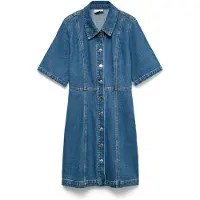 Vero Moda Daisy 2/4 Denim Lyhythihainen Lyhyt Mekko