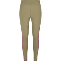 Urban Classics Leggingsit khaki / neonpinkki