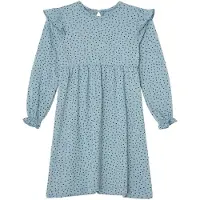 Buddy & Hope Hedda Frill Dress sinisillä pilkuilla 74/80 cm Sininen Pallot 74/80 cm Tytöt