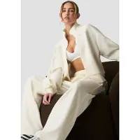 ICANIWILL Contrast Zip Jacket Ivory