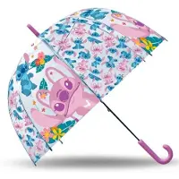 Kids Euroswan Läpinäkyvä manuaalinen sateenvarjo 46cm Stitch ST00085