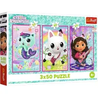 Trefl Gabby's Dollhouse Palapelit 3x50 Palaa