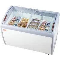 Vevor -jäätelövitriineri kaupalliseen käyttöön, 362 litran arkkupakastin, siirrettävä lasikantinen syväpakastin, ravintolan gelato-dippikaappi 4 lankakorilla, 2 liukulasiovea, lukittavat pyörät, valkoi