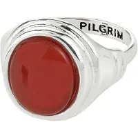 Pilgrim Sormus 'Lyndon' rubiininpunainen / hopea