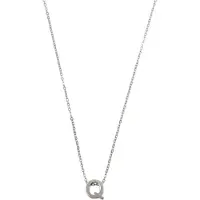 Timi Of Sweden Viola Letter Necklace Stainless Steel Silver Q
