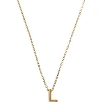 Timi Of Sweden Viola Letter Necklace Stainless Steel Gold L