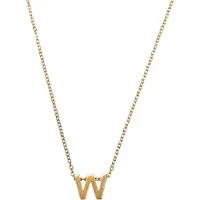Timi Of Sweden Viola Letter Necklace Stainless Steel Gold W