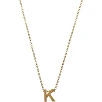 Timi Of Sweden Viola Letter Necklace Stainless Steel Gold K