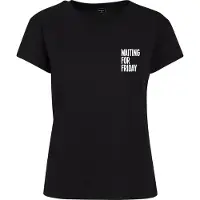 Mister tee Paita 'Waiting For Friday' musta / valkoinen