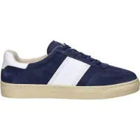Timberland for man. TB0A43GGAJP1 Lisbon Street blue leather trainers (43.5), Flat, Laces, Casual, Navy