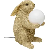 Kare Design-pöytävalaisin Sweet Rabbit, Messinki/kulta, Olohuone/ruokailutila, Synteettinen materiaali, Design