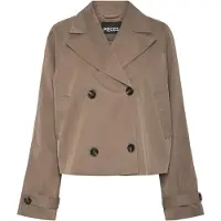 Pieces Pcscarlett Ls Short Trenchcoat Noos Bc - Brown - S