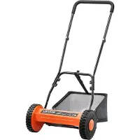 Vevor työnnettävä kelaruohonleikkuri 35 cm, 5-teräinen manuaalinen työnnettävä ruohonleikkuri ilman moottoria, 15-45 mm säädettävä leikkuukorkeus, perässäkäveltävät ruohonleikkurit ruohonkerääjällä vi