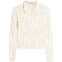 Tommy Hilfiger Co Cable Mid Gg Polo Cardi - Cream - XS