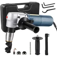 Vevor sähköinen metallinakertaja 625 W:n nakertaja, metallileikkuri, 1000 RPM:n suurnopeusroottori, metallinakertaja 110 V, vaihdettavat terät, säilytyskotelo, peltinakertaja ruostumattoman teräksen,