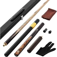 Vevor -biljardikeppi, 1447,8 mm:n nivelletty snookerkeppi, snookerkeppi jatkotangolla ja 9,5 mm:n nahkakärjellä, 538 g:n poolikeppi ammattimaiseen biljardipöytään, baariin, kotiin, toimistoon, sisältää