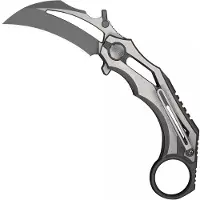 We Knife Cryonix WE24070-2 Two-Tone Graywashed Satin M390, Gray &amp; Satin Titanium, pocket knife
