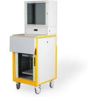 Digitus DN-39004, Itseseisova teline, 16U, 200 kg, Castor-pyörät, 95,6 kg, Harmaa