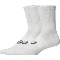 Asics 3 Pack Crew Sock - White - M