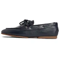 Tommy Hilfiger Th Sleek Leather Boat Shoe - Navy - 41
