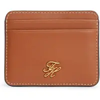 Tommy Hilfiger Th Script Leather Cc Holder - Brown - ONE SIZE