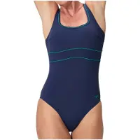 Speedo Solid Contour Eclipse One Piece - Navy - 36
