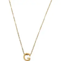 Timi Of Sweden Viola Letter Necklace Stainless Steel Gold G