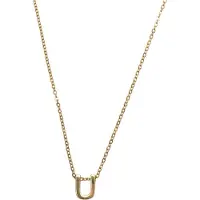 Timi Of Sweden Viola Letter Necklace Stainless Steel Gold U