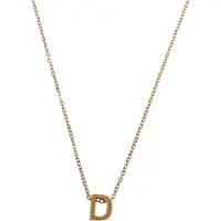 Timi Of Sweden Viola Letter Necklace Stainless Steel Gold D