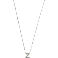 Timi Of Sweden Viola Letter Necklace Stainless Steel Silver Z