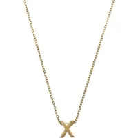 Timi Of Sweden Viola Letter Necklace Stainless Steel Gold X