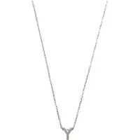 Timi Of Sweden Viola Letter Necklace Stainless Steel Silver Y