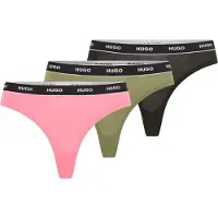 HUGO Stringit oliivi / roosa / musta / valkoinen