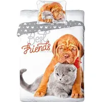Faro Koiran ja kissan ''Best Friends'' vuodevaatteet - 100 prosenttia puuvillaa