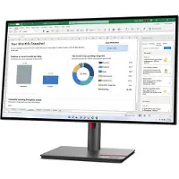 Lenovo ThinkVision P27h-30 68,6 cm (27\") 2560 x 1440 pikseliä Quad HD IPS Musta [Energiatehokkuusluokka F] (63A1GAT1EU)