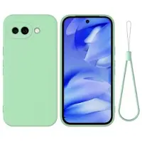 Mtp Products Google Pixel 10a Nestemäinen silikonikotelo käsihihnalla - vihreä