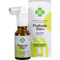 Medifon Fluacute Zinc+ Sitruuna-Inkivääri, Sinkkiasetaattisuusuihke 20 ml