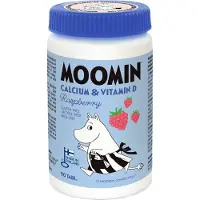 Kärkkäinen Moomin Kalsium & D-vitamiini vadelma purutabletti 90tabl ravintolisä