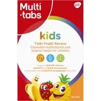 Multi-Tabs Kids Tutti Frutti Monivitamiini 90 purutablettia