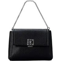 Calvin Klein Emblem Hw Pebble Crossbody 20 - Black - ONE SIZE