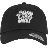 Mister tee Lippalakki 'Good Vibes Only' musta / valkoinen