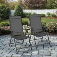 Songmics Puutarhatuolit, GCB29BK, 70x56x107 cm, Musta, Aiamööbel, GCB29BK, 70 x 56 x 107 cm, Must