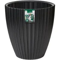 Garden ID Tyylikäs musta polyeteenikukka-ruukku - 40x42 cm