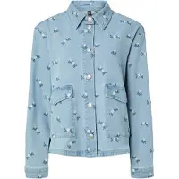 Pieces Pcflora Ls Denim Emb Shirt Noos - Blue - XL