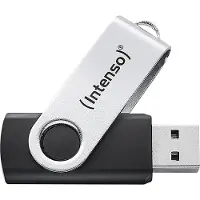 Intenso USB 32GB OFFICE LINE 3.2 Gen1 Silver-Black, 32 GB, USB A-tyyppi, 3.2 Gen 1 (3.1 Gen 1), Taittuva, Musta, Hopea (3543480)